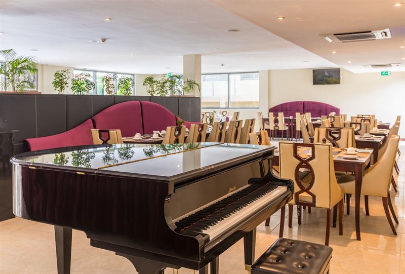 The restaurant dining room